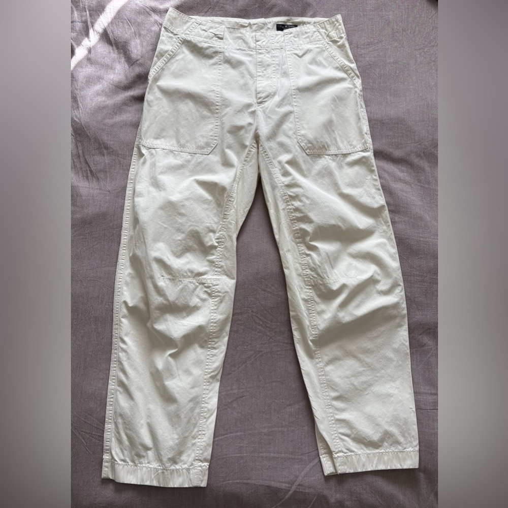 rag & bone Women’s Leyton Workwear Pants Ivory